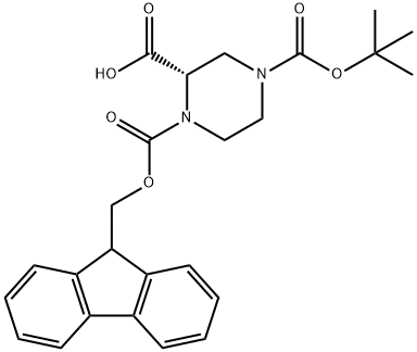 244132-27-2 (S)-1-(((9H-フルオレン-9-イル)メトキシ)カルボニル)-4-(TERT-ブチルトキシカルボニル)ピペラジン-2-カルボン酸