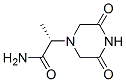 1-Piperazineacetamide,-alpha--methyl-3,5-dioxo-,(-alpha-S)-(9CI) Structure