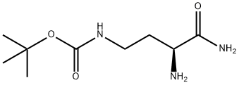 Carbamic acid, [(3S)-3,4-diamino-4-oxobutyl]-, 1,1-dimethylethyl ester (9CI) 化学構造式