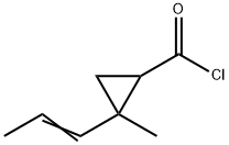 Cyclopropanecarbonyl chloride, 2-methyl-2-(1-propenyl)- (9CI) Structure