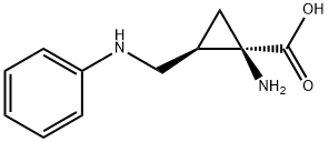 Cyclopropanecarboxylic acid, 1-amino-2-[(phenylamino)methyl]-, (1R,2R)- (9CI) 结构式