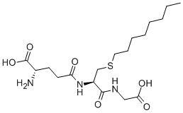 N5-[(R)-1-[(カルボキシメチル)カルバモイル]-2-(オクチルチオ)エチル]-L-グルタミン 化学構造式