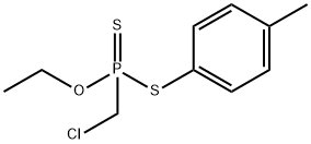 (クロロメチル)ホスホノジチオ酸O-エチルS-(p-トリル) 化学構造式