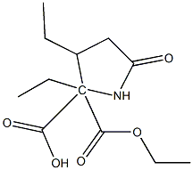 Diethyl 3-ethyl-5-oxo-2,2-pyrrolidinedicarboxylate Struktur