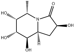 3(2H)-Indolizinone, hexahydro-2,6,7,8-tetrahydroxy-5-methyl-, (2S,5S,6R,7R,8R,8aS)- (9CI) 化学構造式