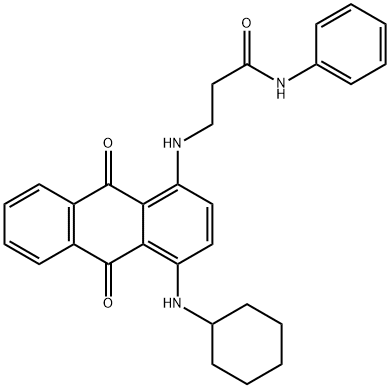 3-[[4-(cyclohexylamino)-9,10-dihydro-9,10-dioxoanthryl]amino]-N-phenylpropionamide,24464-64-0,结构式