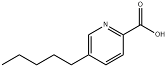 5-ペンチルピリジン-2-カルボン酸 化学構造式