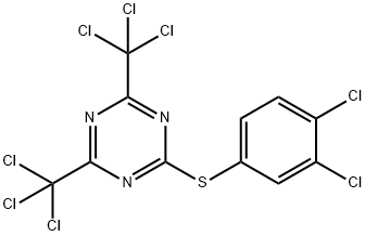 24478-10-2 2-[(3,4-Dichlorophenyl)thio]-4,6-bis(trichloromethyl)-1,3,5-triazine