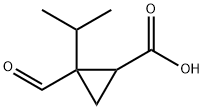 Cyclopropanecarboxylic acid, 2-formyl-2-(1-methylethyl)- (9CI) Struktur