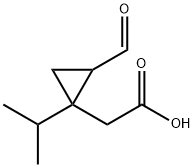 Cyclopropaneacetic acid, 2-formyl-1-(1-methylethyl)- (9CI),244793-47-3,结构式
