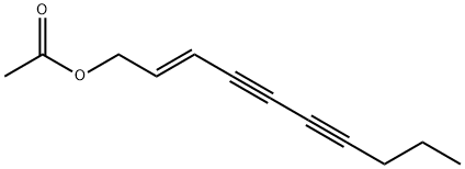 (E)-1-アセトキシ-2-デセン-4,6-ジイン 化学構造式