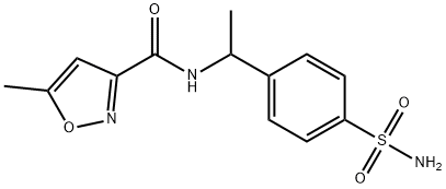 N-[1-[4-(aminosulphonyl)phenyl]ethyl]-5-methylisoxazole-3-carboxamide Structure