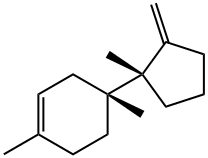 [S,(+)]-1,4-Dimethyl-4-[(R)-1-methyl-2-methylenecyclopentyl]cyclohexene Structure