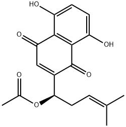 24502-78-1 酢酸(R)-1-[(1,4-ジオキソ-5,8-ジヒドロキシ-1,4-ジヒドロナフタレン)-2-イル]-4-メチル-3-ペンテニル