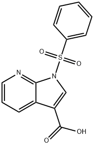 1H-Pyrrolo[2,3-b]pyridine-3-carboxylic acid, 1-(phenylsulfonyl)- Struktur