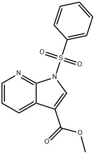 1-苯磺基-1H-吡咯并[2,3-B]吡啶-3-甲酸甲基酯 结构式