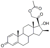 17-ALPHA-HYDROXY-16-BETA-METHYL-3,20-DIOXOPREGNA-1,4-DIEN-21-YL ACETATE Struktur