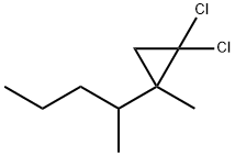 2-(2,2-ジクロロ-1-メチルシクロプロピル)ペンタン 化学構造式