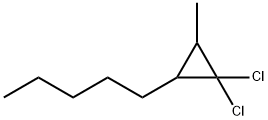 1-(2,2-ジクロロ-3-メチルシクロプロピル)ペンタン 化学構造式
