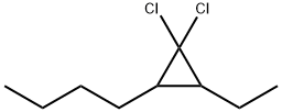 1-(2,2-Dichloro-3-ethylcyclopropyl)butane,24551-86-8,结构式