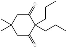 2,2-Dipropyl-5,5-dimethylcyclohexane-1,3-dione,24551-96-0,结构式