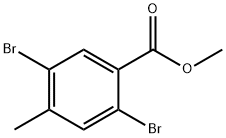2,5-Dibromo-4-methylbenzoic acid methyl ester 化学構造式