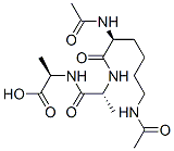 D-Alanine, N-(N-(N2,N6-diacetyl-L-lysyl)-D-alanyl)- Structure