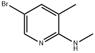 5-ブロモ-N,3-ジメチル-2-ピリジンアミン 化学構造式