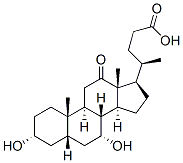 3alpha,7alpha-dihydroxy-12-oxo-5beta-cholan-24-oic acid Struktur