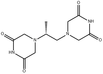 4,4'-[(R)-1,2-プロパンジイル]ビス(2,6-ピペラジンジオン) 化学構造式