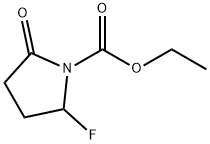1-Pyrrolidinecarboxylic  acid,  2-fluoro-5-oxo-,  ethyl  ester Struktur