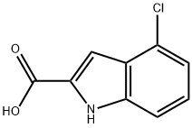 4-クロロ-1H-インドール-2-カルボン酸 化学構造式