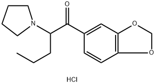 1-(3',4'-Methylenedioxyphenyl)-2-pyrrolidino-1-pentanone hydrochloride Structure