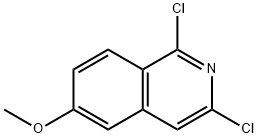 1,3-ジクロロ-6-メトキシイソキノリン 化学構造式