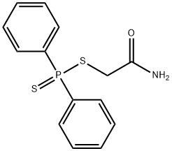ジフェニルジチオホスフィン酸2-アミノ-2-オキソエチル 化学構造式