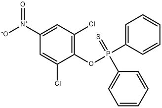 ジフェニルホスフィノチオ酸O-(2,6-ジクロロ-4-ニトロフェニル) 化学構造式