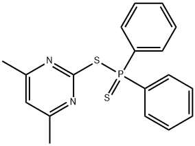 Diphenylphosphinodithioic acid 4,6-dimethylpyrimidin-2-yl ester Struktur