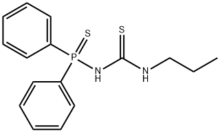 1-(ジフェニルホスフィノチオイル)-3-プロピルチオ尿素 化学構造式