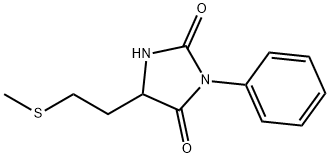 5-[2-(メチルチオ)エチル]-3-フェニル-2,4-イミダゾリジンジオン 化学構造式