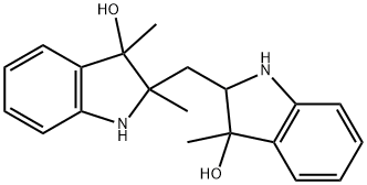 2,3,3'-Trimethyl[2,2'-methylenebis(3-indolinol)] 结构式