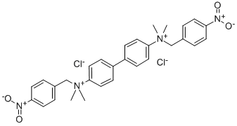 4,4'-Biphenylylenebis(dimethyl(p-nitrobenzyl)ammonium) dichloride Struktur