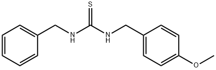 N-[(4-メトキシフェニル)メチル]-N'-(ベンジル)チオ尿素 化学構造式