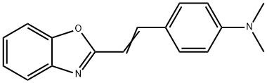 4-(2-苯并恶唑-2-基乙烯基)-N,N-二甲基苯胺 结构式