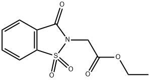 2-(1,1-二氧-3-氧代苯并[D]异噻唑-2(3H)-基)乙酸乙酯, 24683-20-3, 结构式
