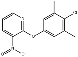 2-(4-氯-3,5-二甲基苯氧基)-3-硝基吡啶 结构式
