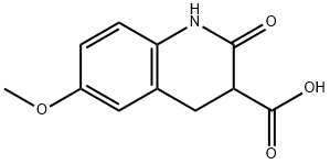 6-METHOXY-2-OXO-1,2,3,4-TETRAHYDROQUINOLINE-3-CARBOXYLIC ACID 结构式