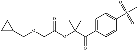 2-(CyclopropylMethoxy)-acetic Acid 1,1-DiMethyl-2-[4-(Methylsulfonyl)phenyl]-2-oxoethyl Ester,246869-15-8,结构式