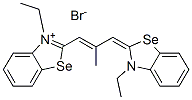 3-乙基-2-[3-(3-乙基-3H-苯并硒唑-2-亚基)-2-甲基丙-1-烯基]苯并硒唑溴化物,24687-31-8,结构式