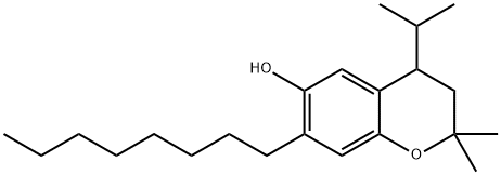 3,4-dihydro-4-isopropyl-2,2-dimethyl-7-octyl-2H-1-benzopyran-6-ol  Structure