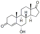 Androst-4-ene-3,17-dione, 6-hydroxy-, (6.alpha.)- Structure